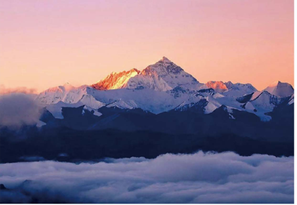 Mount Everest viewed from the Tibetan Plateau